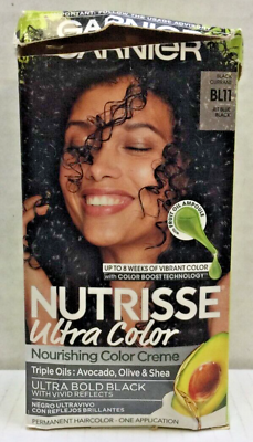 #ad Garnier Nutrisse Ultra Color Nourishing Color Creme Jet Blue Black BL11 $9.99