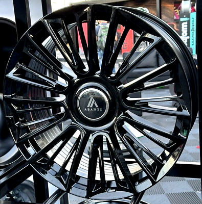 #ad 24quot; gloss black Asanti Premier Wheels fits 2024 Cadillac Escalade V Sport 6x5.5 $2536.00