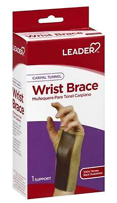 #ad Leader Carpal Tunnel Wrist Brace Left Hand Beige Medium Reduces Pain and Provid $15.00