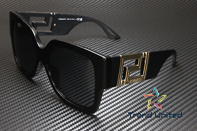 #ad VERSACE VE4402 GB1 87 Black Dark Grey 59 mm Women#x27;s Sunglasses $133.72