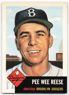 #ad 1991 Topps Archives 1953 #76 Pee Wee Reese Bio black text Brooklyn Dodgers 3BA $0.99