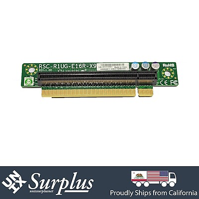 #ad Supermicro RSC R1UG E16R X9 1U Passive PCIe x16 Riser Card Support Gen 2 Gen 3 $30.00