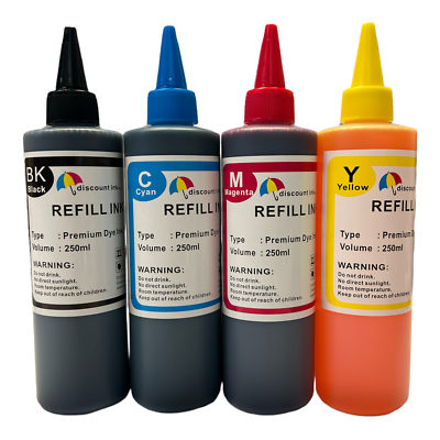 #ad 4x250ml BULK Ink Refill Bottles For Brother LC41 LC51 LC61 lc79 lc75 lc105 lc103 $24.89