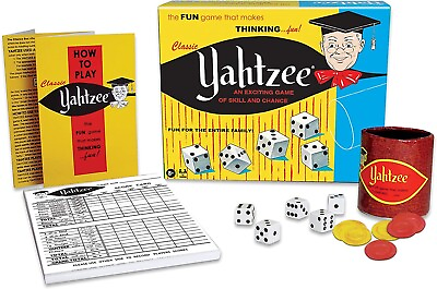 #ad Yahtzee Classic Dice Game Family Game Night Kids 8 amp; Adults $15.90