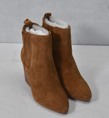 #ad Able Womens Ankle Boot Booties Size 6M Brown Tan Beige Suede Finish Shoes $35.99