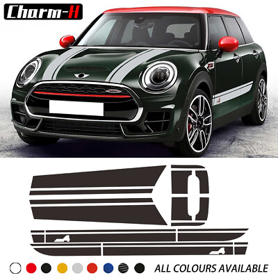 #ad Car Door Side Stripes Hood Cover Rear Body Decal For MINI JCW Clubman F54 $45.55