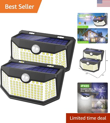 #ad Outdoor Solar Lights 120 LED with Lights Reflector 2 Pack Waterproof $43.99