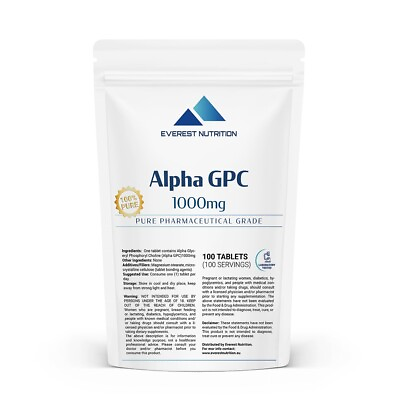 #ad Alpha GPC Tablets 1000mg Acetylcholine Precursor Nervous System Support $51.29