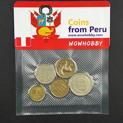 #ad Peruvian Coins: 5 Unique Random Coins from Peru for Coin Collecting $10.99