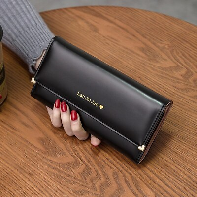 #ad #ad Women Ladies Leather Long Wallet Card Holder Purse Handbag Clutch RFID Blocking $9.48