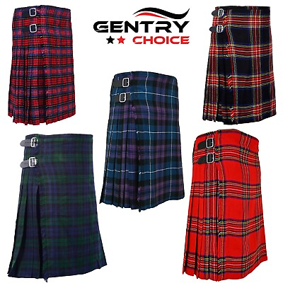 #ad Scottish Tartan Kilts 8 Yards Highlander Outfit Traditional Kilts Wedding Dress $46.39