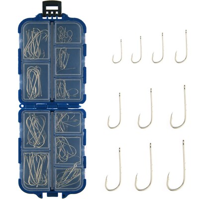 #ad Versatile Fishing Hook Set 100 Pcs of Different Sizes for Various Fish Species $9.48
