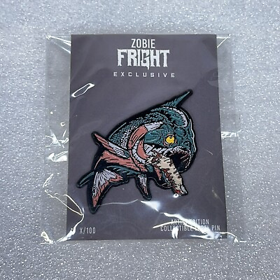 #ad Piranha Collectible Enamel Lapel Pin Zobie Fright Limited 99 100 Horror NEW $14.99