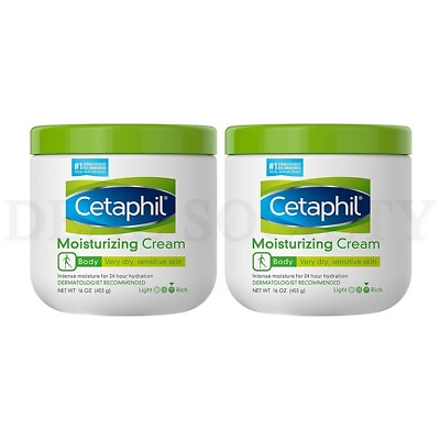 #ad Cetaphil Moisturizing Cream For Dry To Very Dry Sensitive Skin 16 oz Lot of 2 $24.99