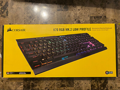 Corsair K70 RGB MK.2 Low Profile Mechanical Gaming Keyboard Black $54.99
