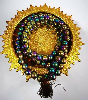 #ad Necklace 108 Leklai Beads LP Toh Rainbow Thai Amulet Prayer Mala Protection 10MM $49.88