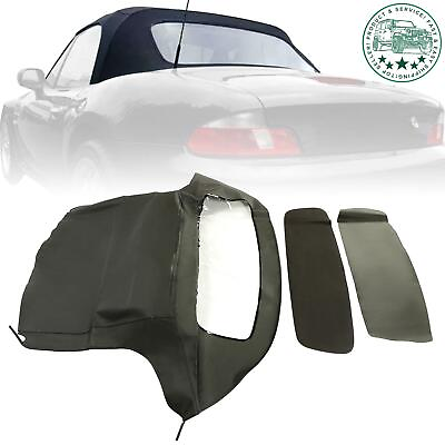 #ad For BMW Z3 1996 2002 Convertible Soft Top w Plastic Window Black For BM 33902 $89.99