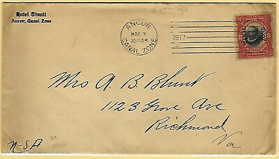 #ad Canal Zone 1917 Cover $12.00