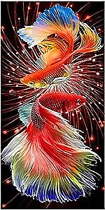 #ad Large Fish Diamond Painting Kit for Adults 16x20in Diamond Art large Koi Fish $19.14