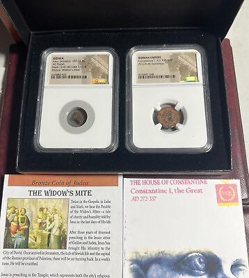 #ad Historical Christianity Coins: NGC Widows Mite amp; Constantine The Great. S130. $129.95