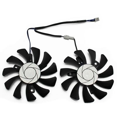 #ad 75mm 2Pin GTX1050Ti GPU Cooler DUAL Fan for Geforce GTX 1050Ti6143 AU $14.99