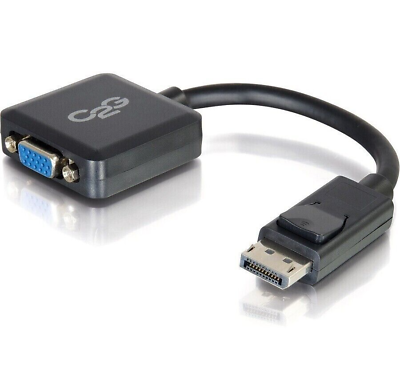 #ad C2G 8in DisplayPort to VGA Adapter DP to VGA Adapter Converter Black 54323 $12.45