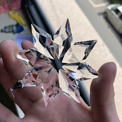 #ad Suncatcher Fengshui Faceted Prism Clear Snowflake Car Hanging Chandelier Pendant $10.90