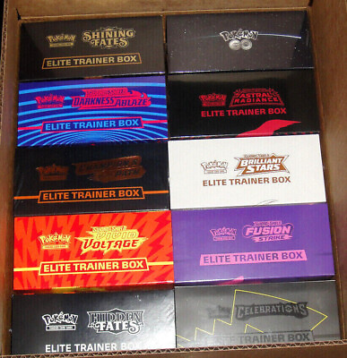 Pokemon Custom Elite Trainer Case 10 Box Lot Sealed Set 95 Booster Packs $649.99