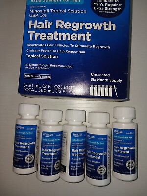 #ad Basic Care Minoxidil Topical Solution USP 5% opened box 5 month supply $19.99