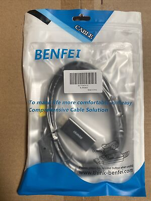 #ad Benfei 4 Ft DisplayPort DP to VGA Cable Adapter Male to Male Gold Plated $29.99