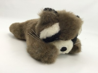 #ad Bearington Collection Baby Raccoon Plush Animal Bushy Tail Bandit 10quot; Toy $13.76