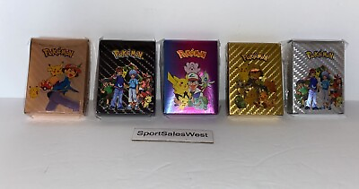 #ad 5 Decks of Rare Hard to Find Black Rainbow Copper Silver GOLD Foil Pokemon $49.95