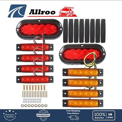 #ad Upgrade Rear LED Submersible Trailer Truck Boat Marker Tail Light Kit Waterproof $23.40