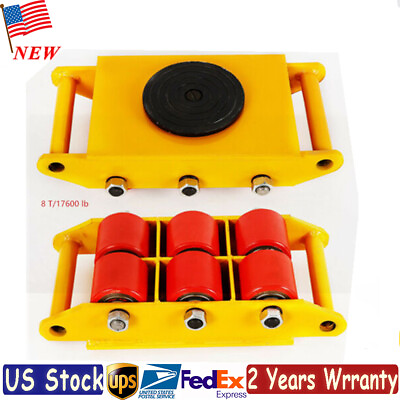 #ad 4Pcs Machine Dolly Skate Machinery Roller Mover Cargo Trolley 17600lbs 8 Ton $254.60
