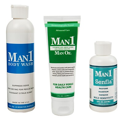 #ad Man1 Collection: Man Oil Senfla and Body Wash Luxurious Intimate Care for Men $77.45
