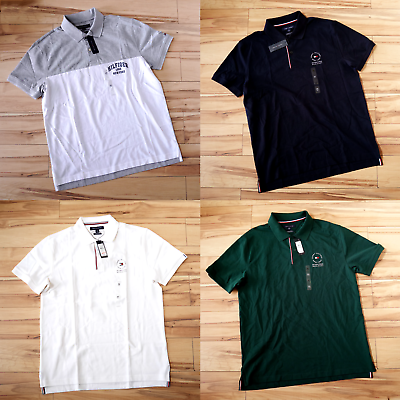 #ad NWT Mens Tommy Hilfiger Logo Regular Fit Mesh Short Sleeve Polo Shirt $39.99