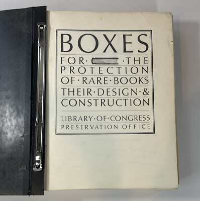 #ad Boxes For The Protection Of Rare Books ￼ their design and construction. $165.00