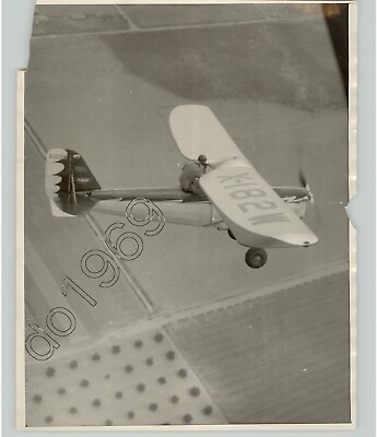 #ad Aerial View GW CORNELIUS Inventor Pilot FREE WING MONOPLANE 1932 Press Photo $150.00