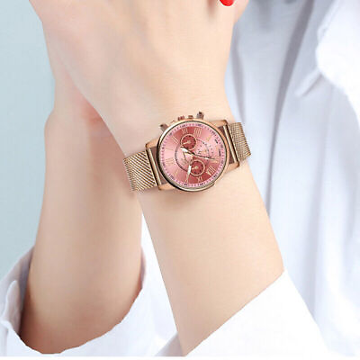 #ad Women#x27;s Fashion Silicone Mesh Belt Strap Analog Quartz Casual Wrist Watch $7.89