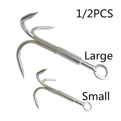 #ad Grappling Hook 3Claw Climbing Hook Stainless Steel Grapnel Hook Small Large Size $8.45