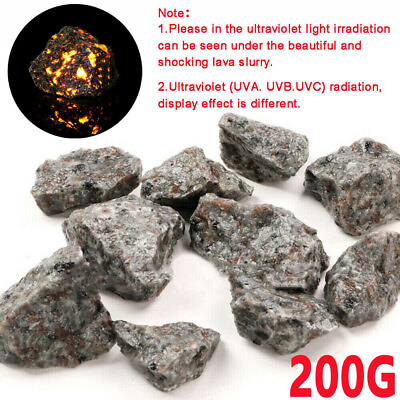 #ad 200g Natural Raw Rough Yooperlite Flame Fire Stone Mineral Crystal Healing Rocks $11.89