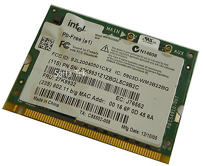 Lenovo IBM FRU 27K9932 Intel PRO Wireless Mini PCI Wireless Card WM3B2200BG $9.99