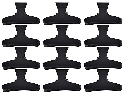 #ad 12PCS Butterfly Hair Clips Women Girls Salon Section Clips Claw Black $20.63