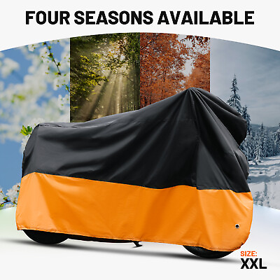 #ad XXL Motorcycle Cover Bike Waterproof For Harley Outdoor Rain Dust UV Protector $18.99