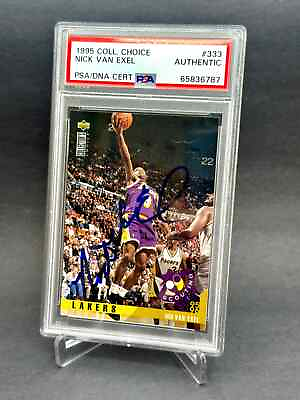 #ad Nick Van Exel Hard Signed Auto 95 96 Collector#x27;s Choice Scouting Report PSA Auth $75.00