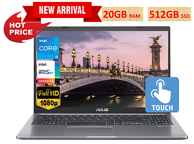 #ad 2024 ASUS Laptop Vivobook 15.6 FHD Touch Intel i5 1135G7 20GB RAM 512GB SSD $479.00