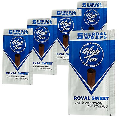 #ad High Tea Non Tobacco All Natural Herbal Smoking Wraps Royal Sweet 25 Self... $10.99
