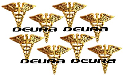 #ad 8 Lot Medical Officer Collar Brass Badge Pin Army Doctor Medic Uniform Insignia $39.99