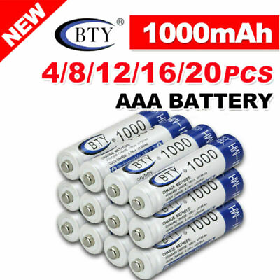 4 20X BTY AA AAA Rechargeable Battery Recharge Batteries 1.2V Ni MH CA $12.19