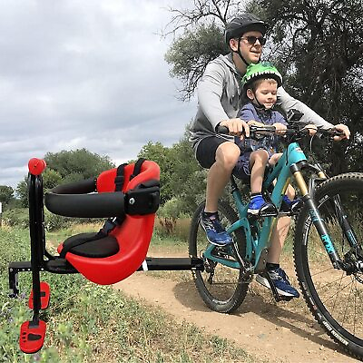 #ad Kids Bike seat for Toddler Baby Bike Seat Front Mount w Safety Belt amp; Handrail $34.99